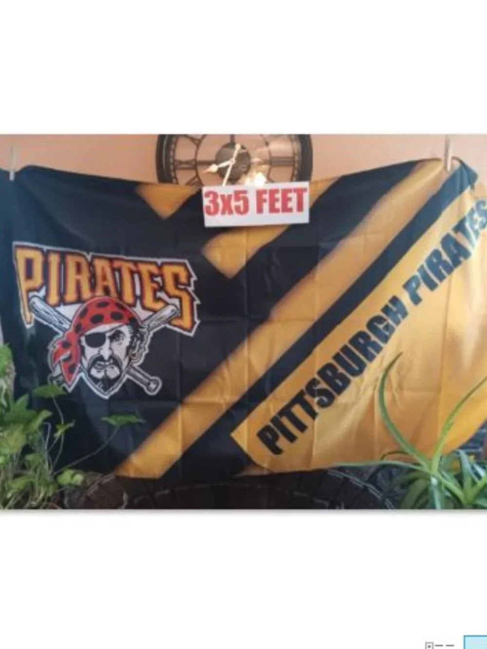 Pittsburgh Pirates Diagonal 3x5 Feet MLB Flag